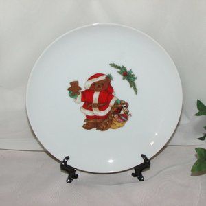 Mikasa Fine China Christmas Bear Cookie Plate 7.5" Sandy Lehman Holiday Decor
